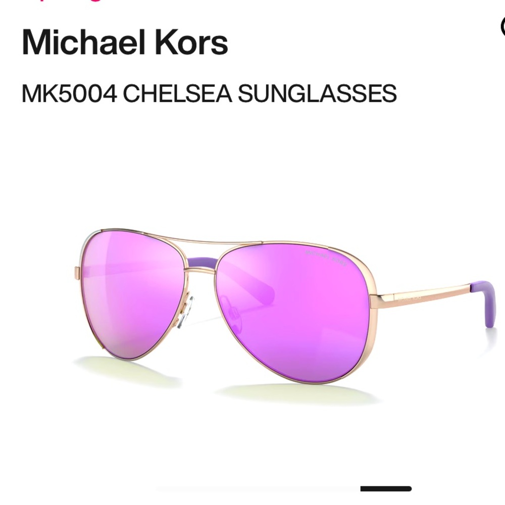 Michael Kors Purple Aviator Sunglasses